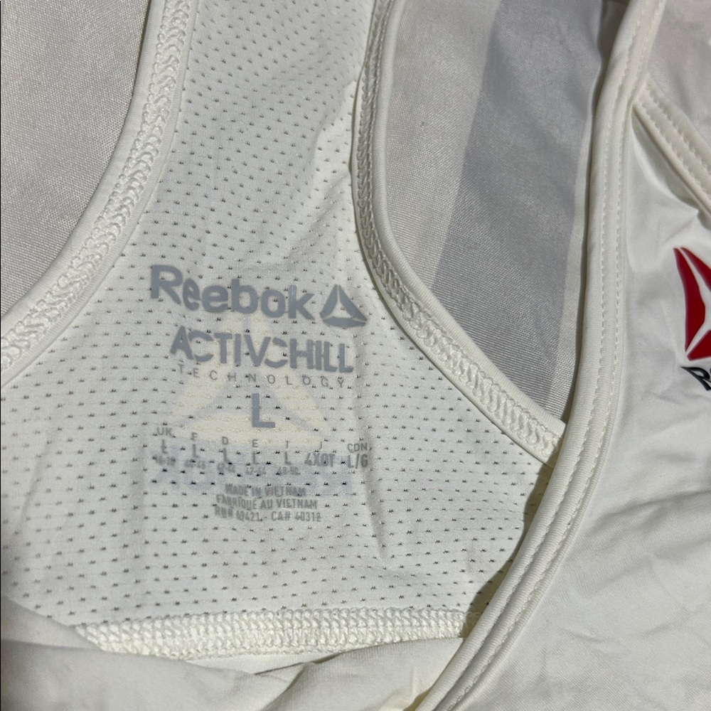 Reebok White Racerback Tank - Picture 2 of 5